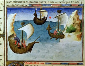 Ms Fr 2810 f.188, Navigateurs utilisant un astrolabe dans l